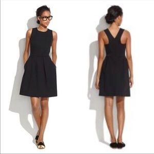 Madewell | Black Boxpleat LBD Racerback Dress